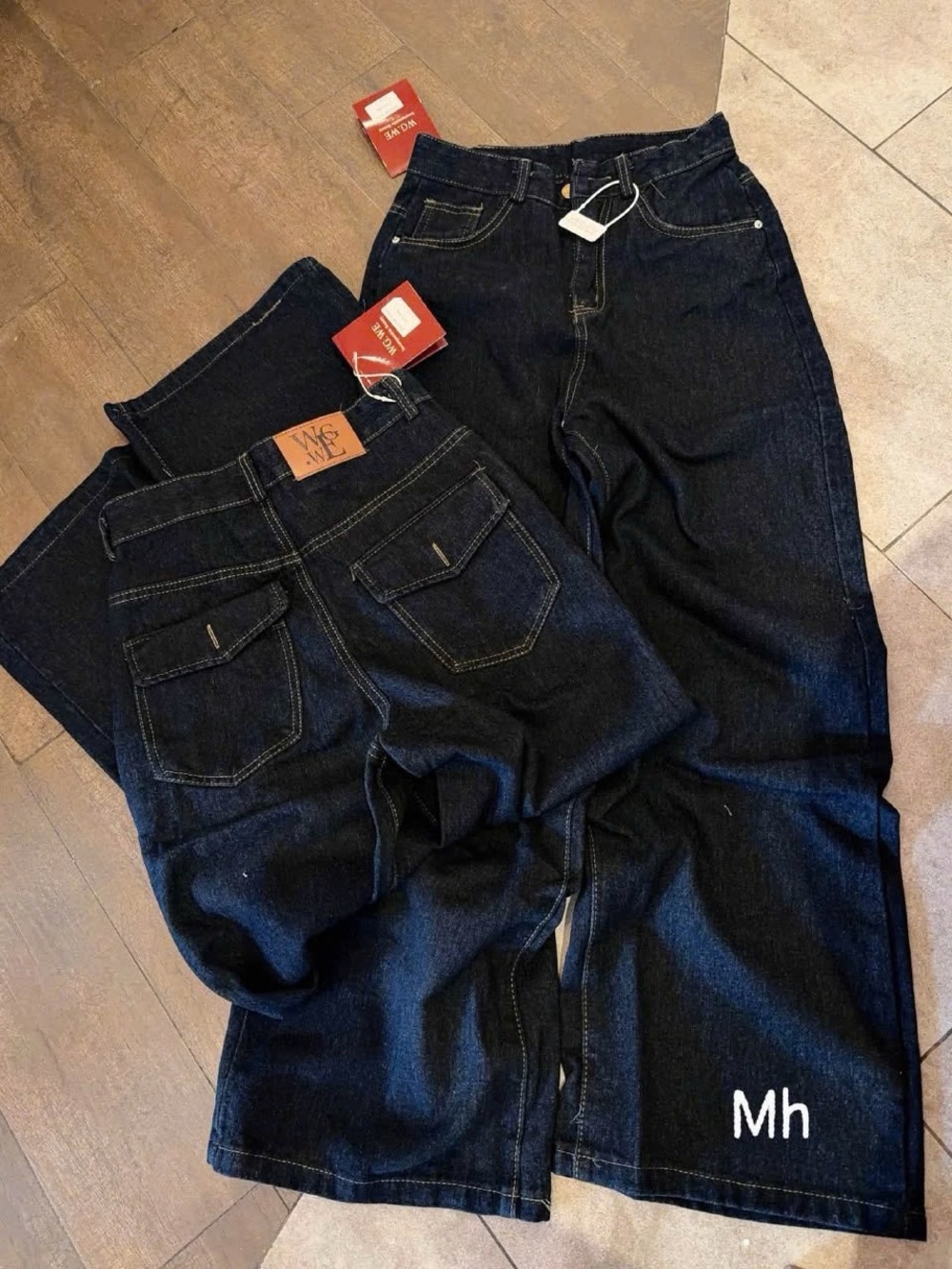 Men's Dark Blue Denim Jeans - Classic Straight Fit